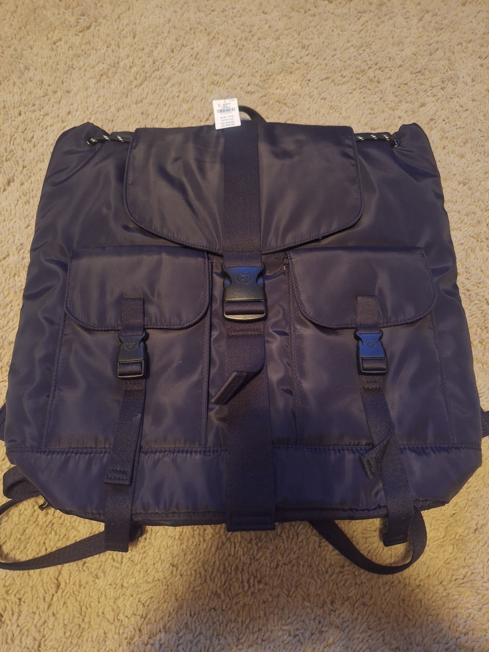 Brand New w/ Tags Victoria Secret PINK Black Nylon Cargo Backpack